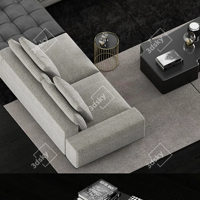 Elegant Minotti Furniture Set 3D model image 3