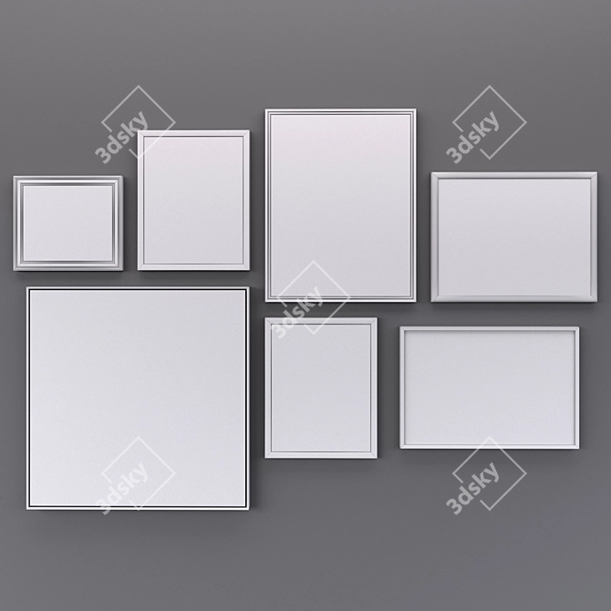 Eclectic Art Collection Set of 7 3D model image 3