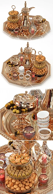 Arabian Coffee Delight Set 3D model image 2