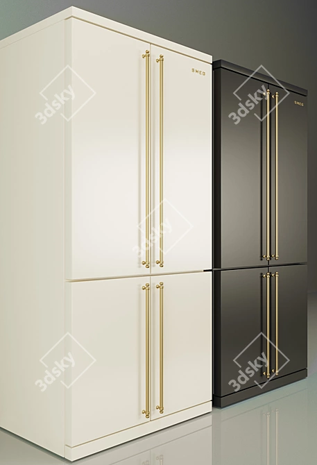 Elegant Smeg Coloniale Fridge FQ60CPO 3D model image 2