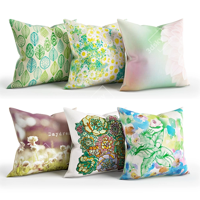 Cozy Comfort Pillow Set 3D model image 1