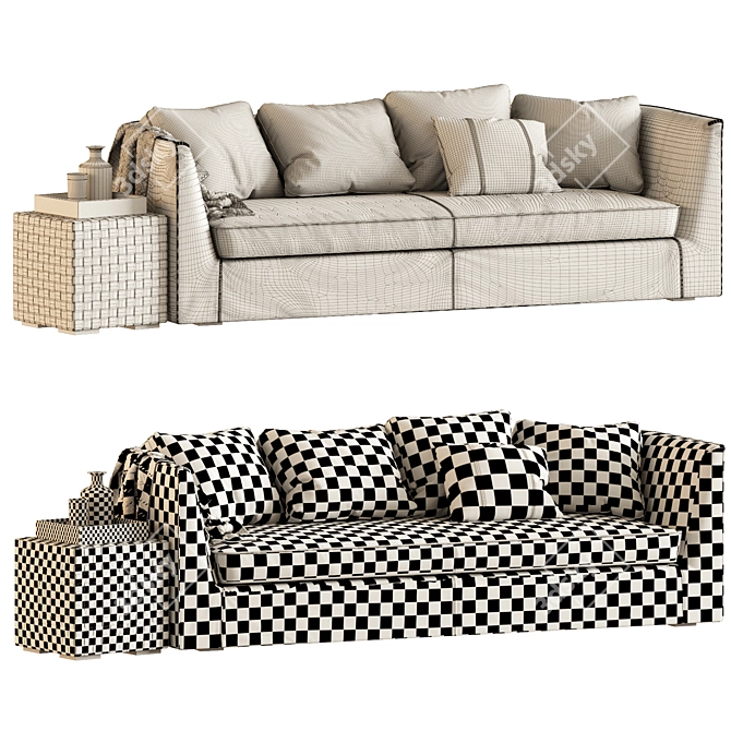 Elegant Frigerio Duncan Sofa 3D model image 3