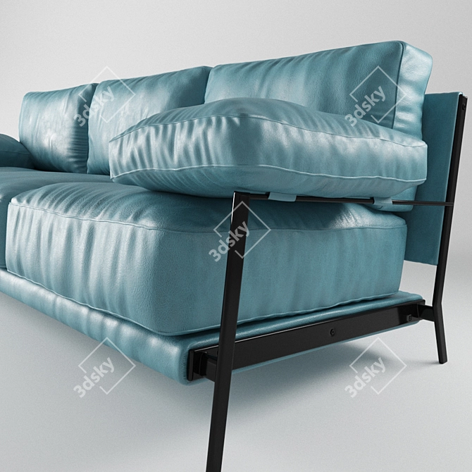 Modern Loft Design Sofa: 3980 Model 3D model image 2