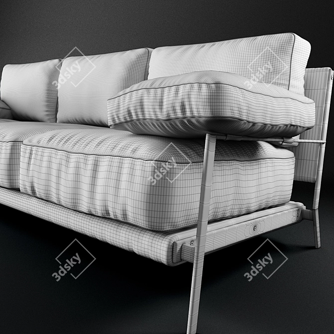 Modern Loft Design Sofa: 3980 Model 3D model image 3