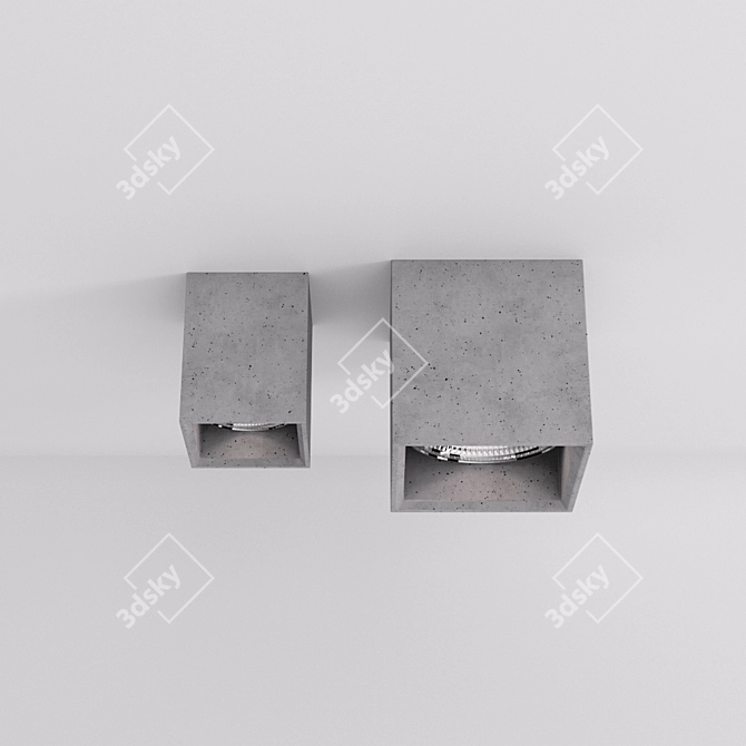 Nowodvorski BOLD Concrete Pendant 3D model image 2