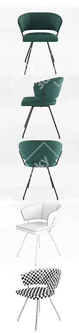Elegant Bahia Chair: Modern Comfort 3D model image 3