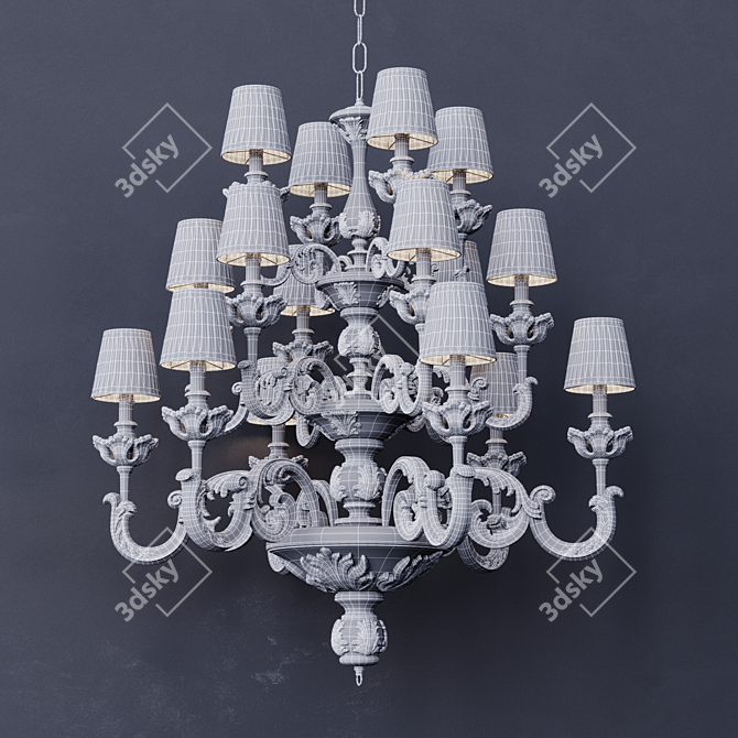 Elegant Silvano Grifoni Chandelier 3D model image 2