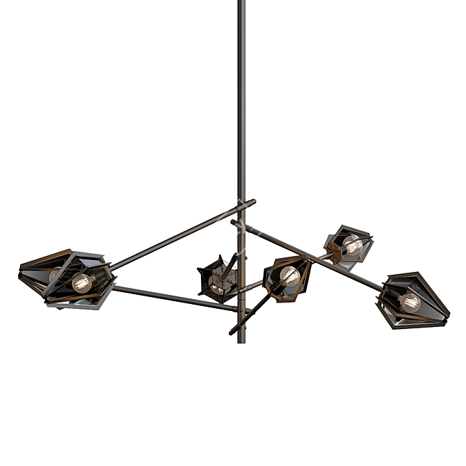 Elegant HARLOW Spoke Chandelier: Perfect Illumination by Gabriel Scott 3D model image 2