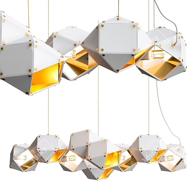 Luxury Lighting at its Finest: WELLES Chandelier 3D model image 1