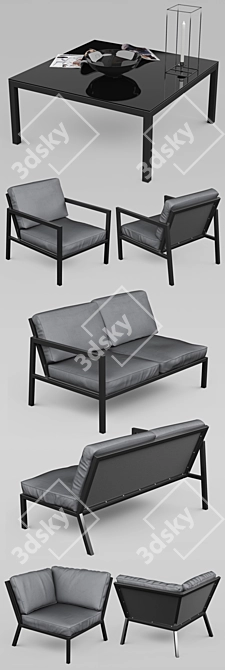 Brafab Belforb Metal Outdoor Furniture Set 3D model image 3