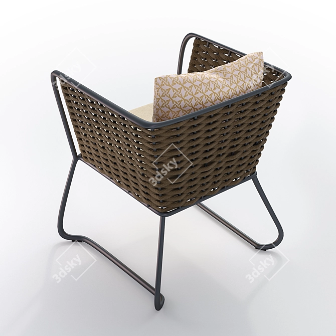 Modern Outdoor Armchair PORTOFINO 3D model image 2