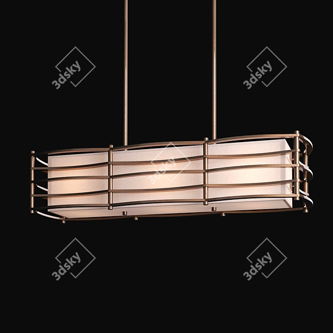Modern Retro Moxie Chandelier 3D model image 1