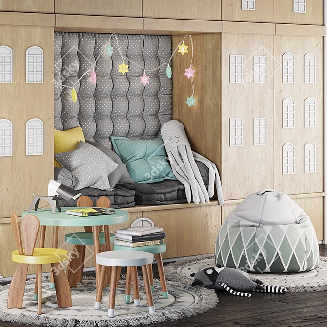 Dreamy Kids Room Set 3D model image 2