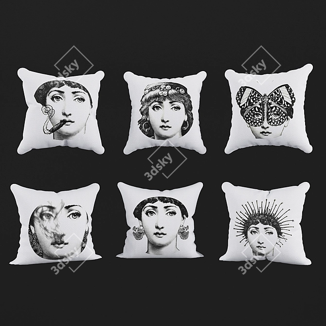 Lina Cavalieri Decorative Pillow 3D model image 2