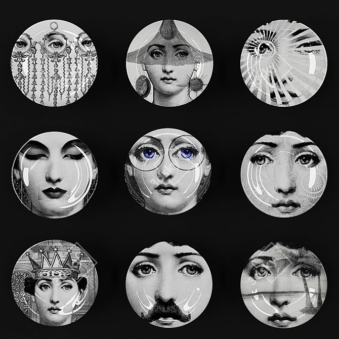 Lina Cavalieri Decorative Plate 3D model image 1