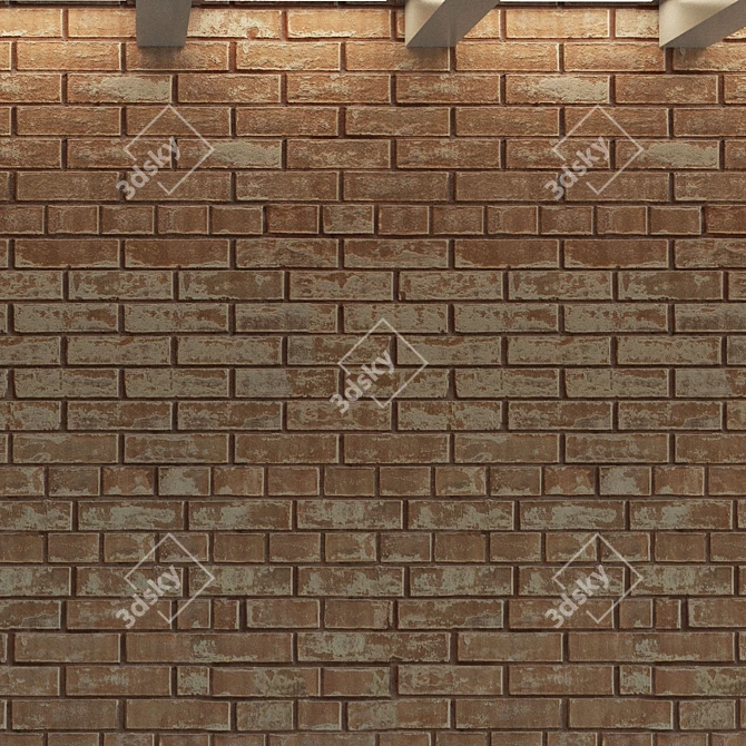 Dark Brick Texture - High Quality Seamless Wall Element 3D model image 3