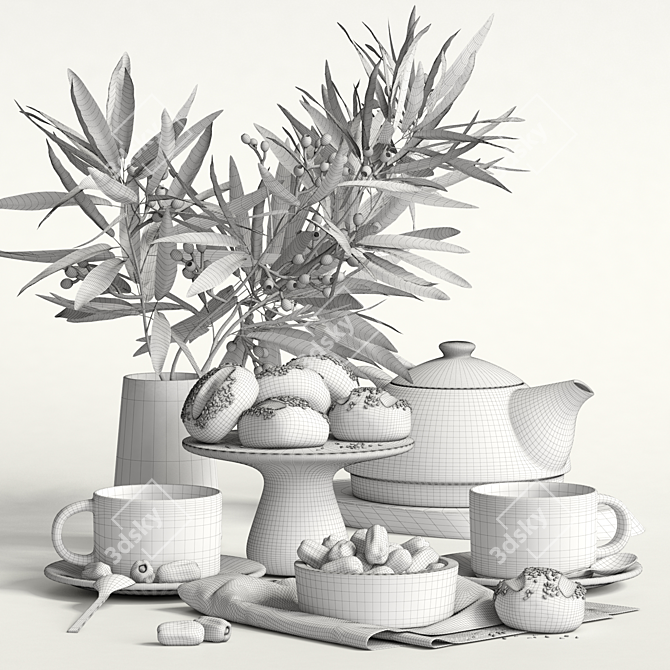 Kitchen Decor Set: Beautiful & Functional 3D model image 3