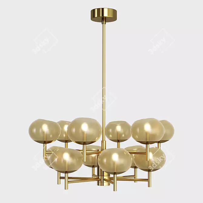 Elegant Renaldo Chandelier - Polished Beauty 3D model image 1