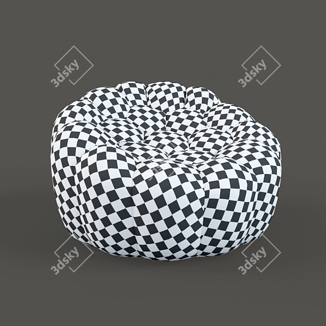 Rochebobois Bubble Armchair: Modern Elegance in Compact Dimensions 3D model image 2