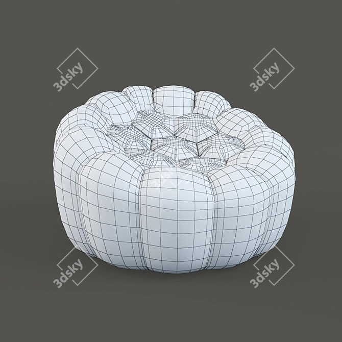 Rochebobois Bubble Armchair: Modern Elegance in Compact Dimensions 3D model image 3