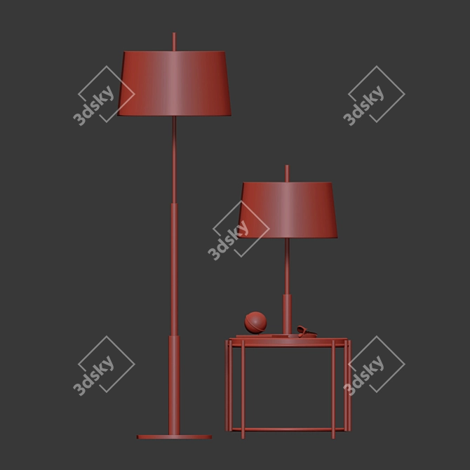 Sleek Diana Santa & Cole Lamps 3D model image 2