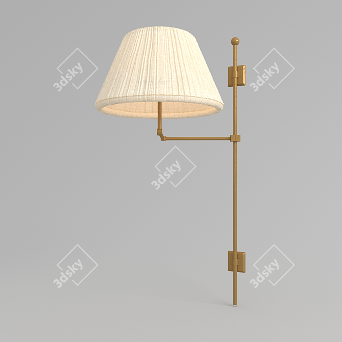 Elegant Fabric Wall Light 3D model image 1