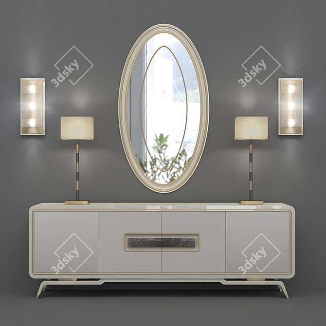 Art Deco Buffet: Redeco 2300x520x800mm 3D model image 1