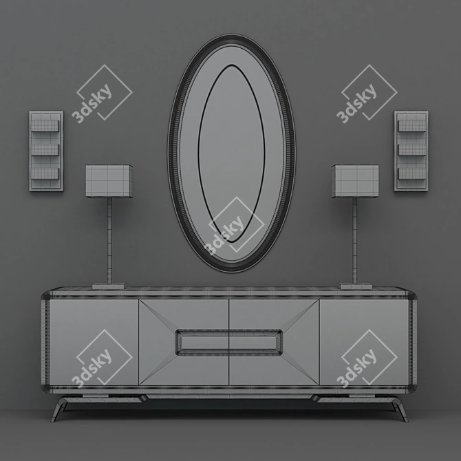 Art Deco Buffet: Redeco 2300x520x800mm 3D model image 2