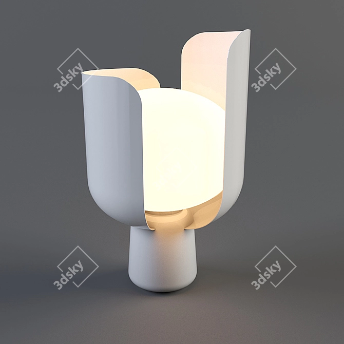 Elegant Blom Table Lamp - 24 cm 3D model image 1