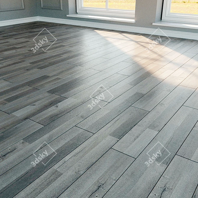 Natural Wood Laminate Flooring 3D model image 1
