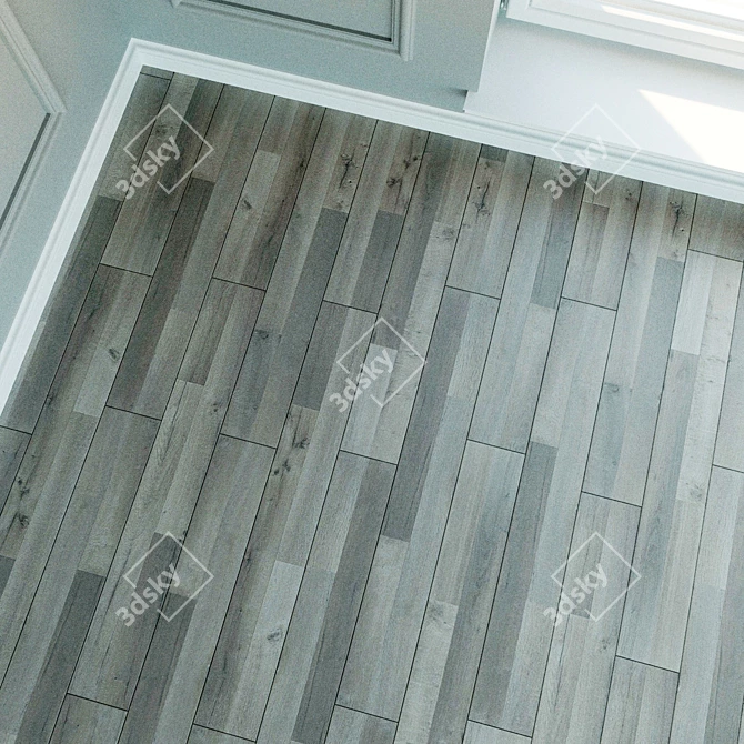 Natural Wood Laminate Flooring 3D model image 3