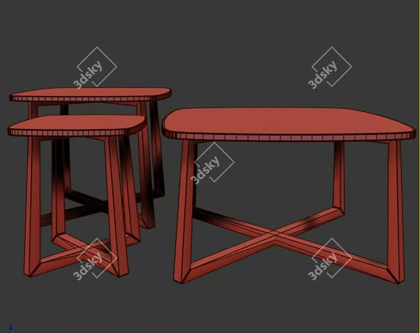 Versatile GIPSY Flexform Table 3D model image 3