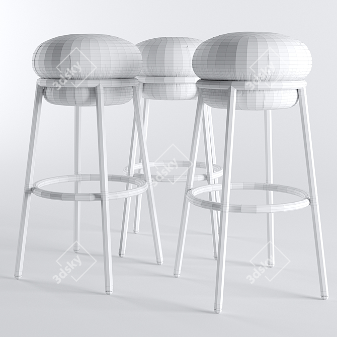 Grasso Leather Stool | Stylish and Comfortable 3D model image 3