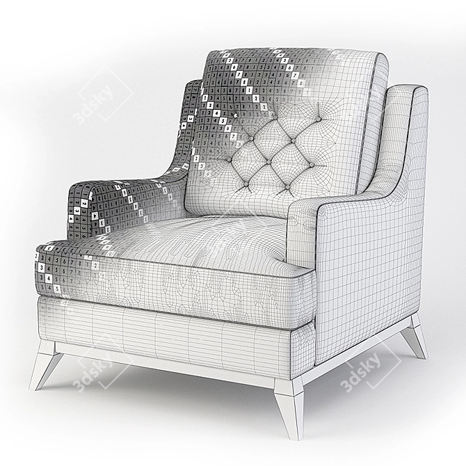Luxury Armchair: Costa Bella Fabio 3D model image 3