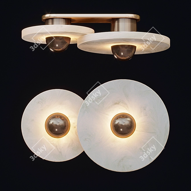 Sleek Ceiling Mount: Median 2 3D model image 1