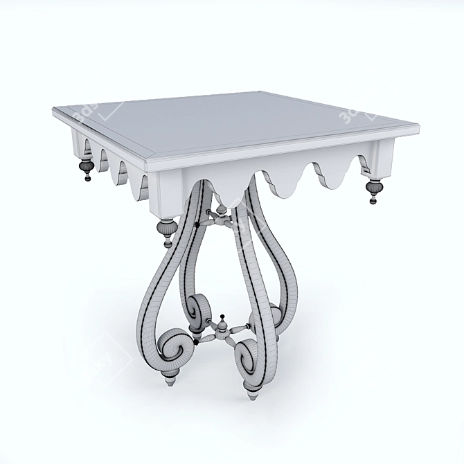 Sleek Espresso Coffee Table 3D model image 2