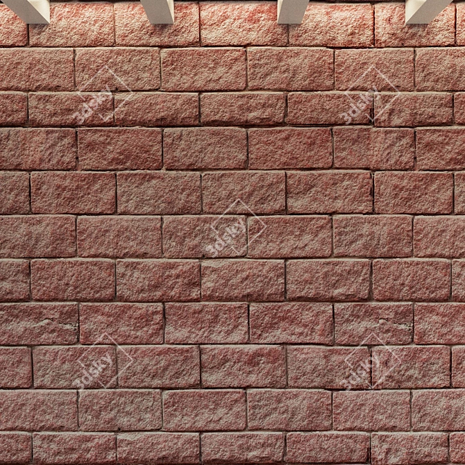 Antique Stone Block: Textured Wall 3D model image 2