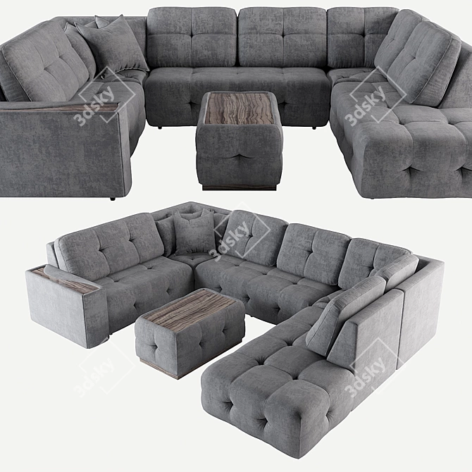 MasterMebel Spilberg - Elegant Turbosmooth Sofa 3D model image 1