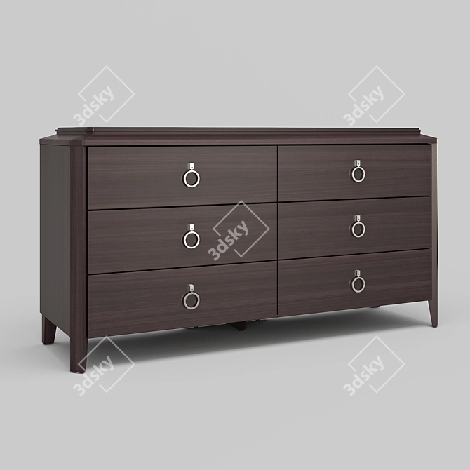 Elegant Cherry Wood Chest: Fratelli Barri MESTRE EPITOME 3D model image 1