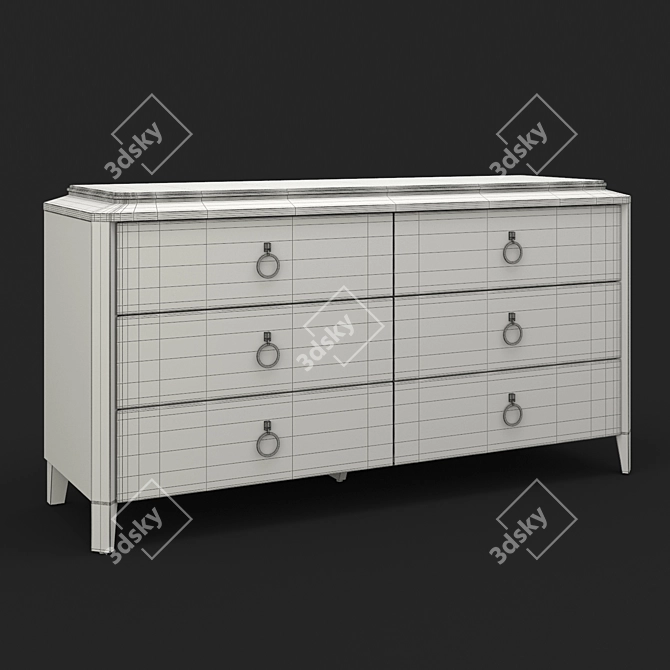 Elegant Cherry Wood Chest: Fratelli Barri MESTRE EPITOME 3D model image 2