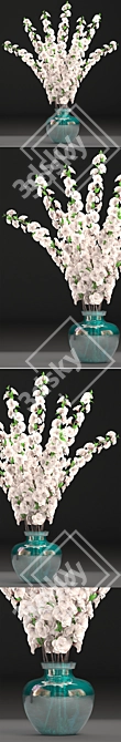 Cherry Blossom Bouquet: Elegant Florals 3D model image 2