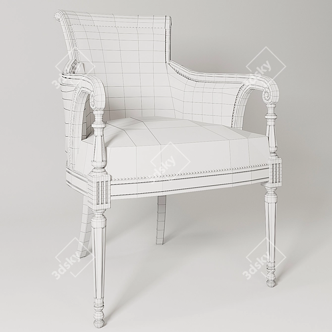Elegant Ambella Home Charles Desk Chair 3D model image 3