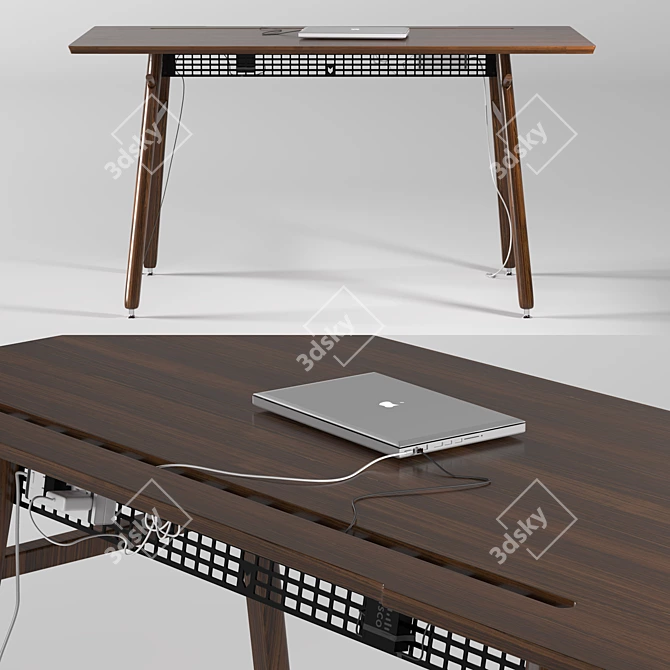 Functional Artifox Desk with Docking Station 3D model image 1