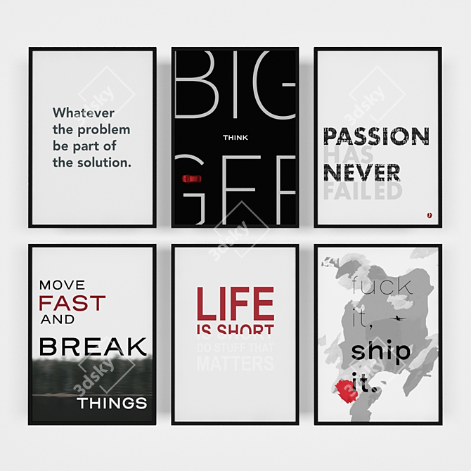 Timeless Quotes: Selected Artworks 3D model image 1