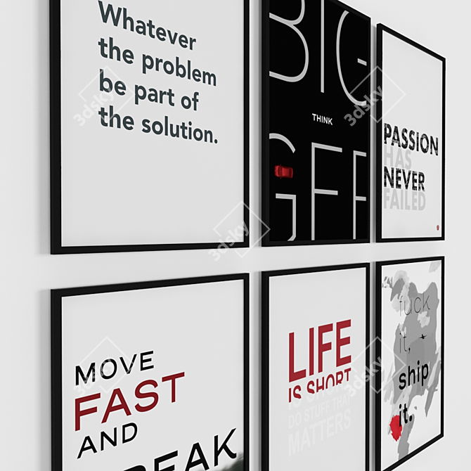 Timeless Quotes: Selected Artworks 3D model image 2