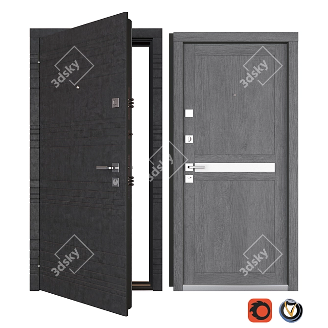 Next Entrance Metal Door | Doors of Belarus 3D model image 1