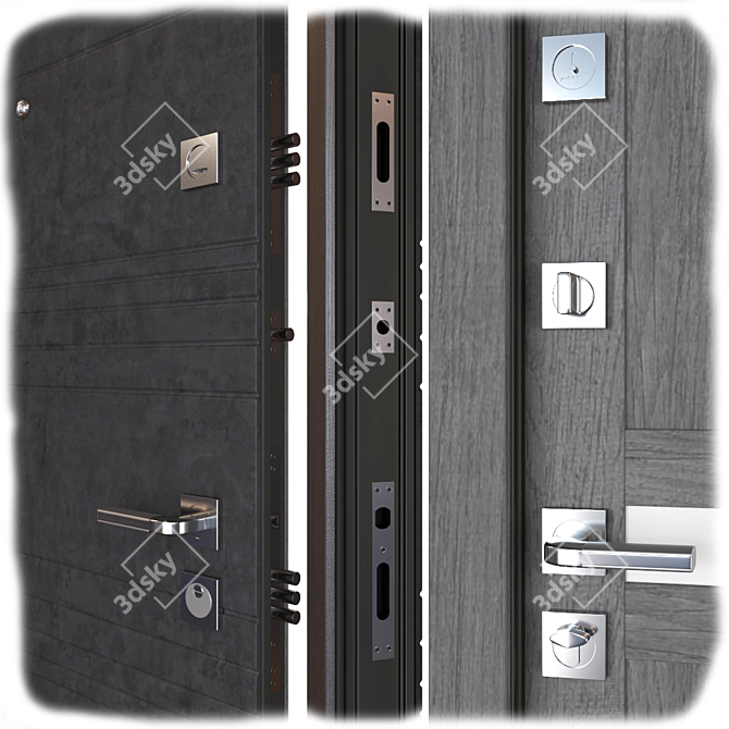 Next Entrance Metal Door | Doors of Belarus 3D model image 2