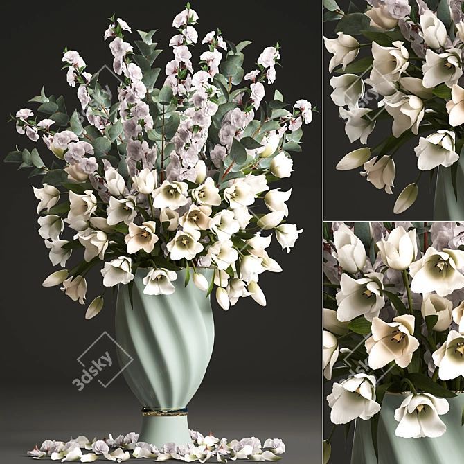 Spring Blooms Bouquet 3D model image 1