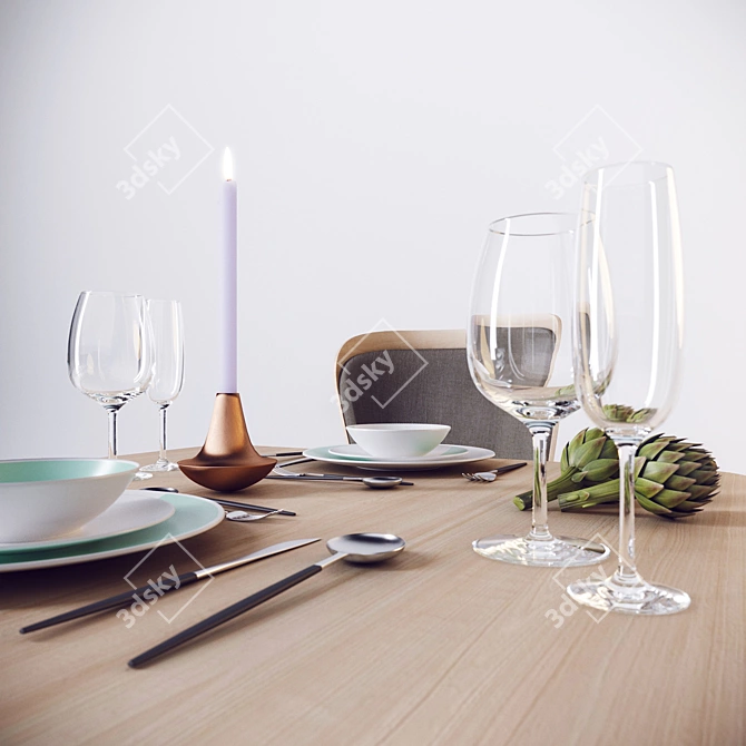 Modern Artichoke Furniture Set 3D model image 3