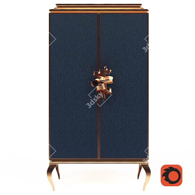 Feathered Elegance Armoire 3D model image 2